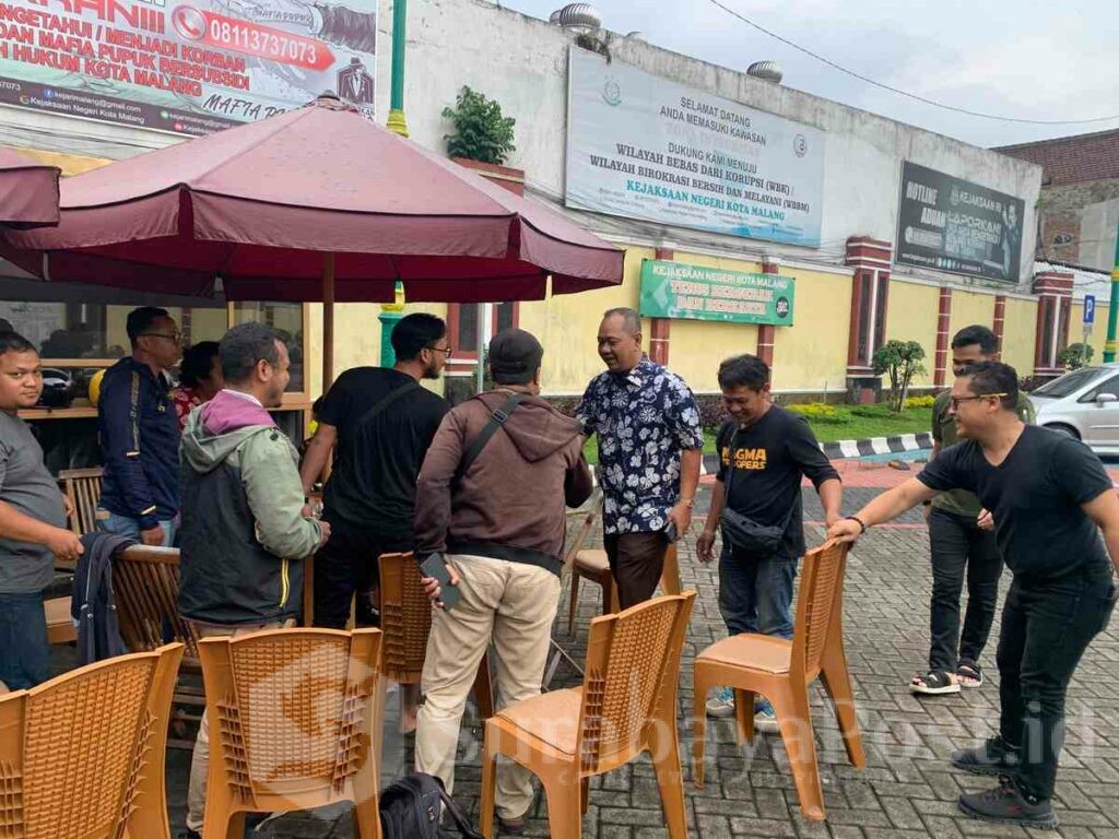 Keakraban antara Kejaksaan Negeri Kota Malang bersama wartawan yang tergabung dalam Pokja Adhyaksa