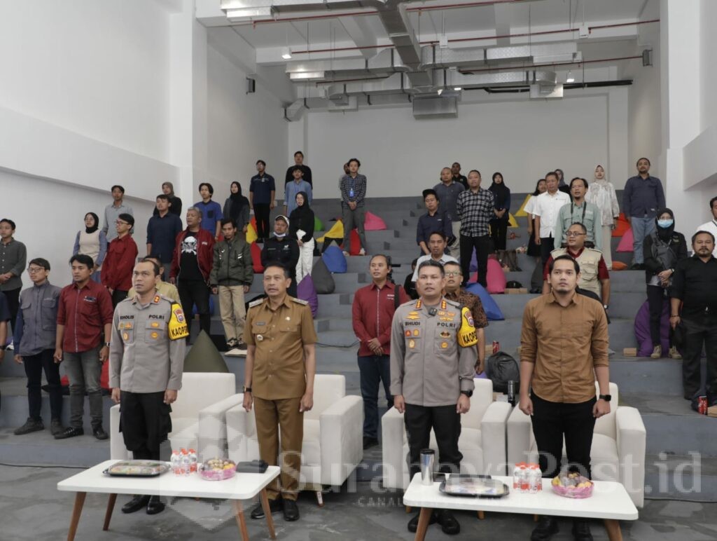 Pj. Walikota Malang, Wahyu Hidayat ajak Media bawa pesan pemilu damai. (Dok. Prokompim)