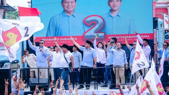 Deklarasi gerakan pemenangan Prabowo-Gibran di Malang Selatan, tegaskan menang satu putaran. (ist)