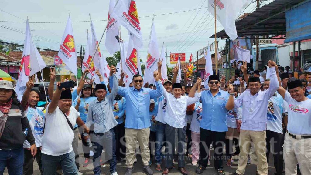 Relawan dan TKD Prabowo-Gibran Malang Selatan tegaskan menang satu putaran.(ist)