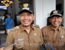 Pj. Walikota Malang, Wahyu Hidayat didampingi Sekda Erik Setyo Santoso. (ist)