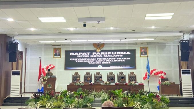 Paripurna, DPRD Kota Malang soroti target PAD Pemerintah Kota Pemkot. (istimewa)