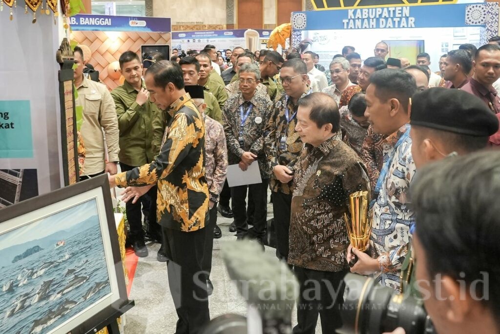 Pj. Wahyu Hidayat di acara Musrenbangnas di gedung Jakarta Convention Center (JCC) yang hadiri Presiden Jokowi. (Sumber Prokompim)