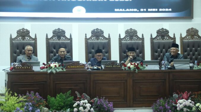 Rapat Paripurna Penyampaian Pandangan Umum Fraksi terhadap Ranperda Pertanggungjawaban APBD 2023, Jumat (31/05/2024)