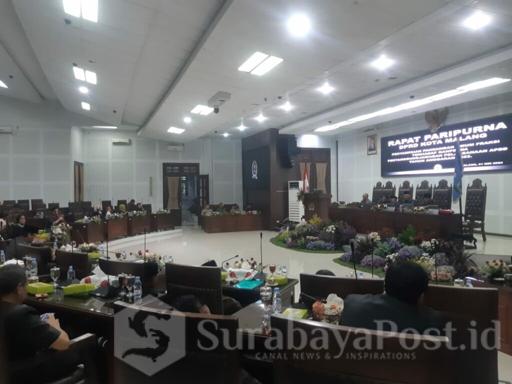 Suasana sidang paripurna DPRD Kota Malang, Jumat (31/05/2024)