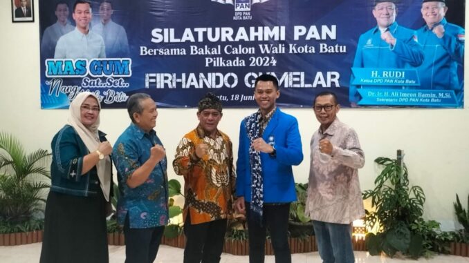 Perkuat Alat Tempur Politik Pilkada Kota Batu, Mas Gum silaturahmi ke Partai Amanat Nasional, Selasa (18/06/2024)