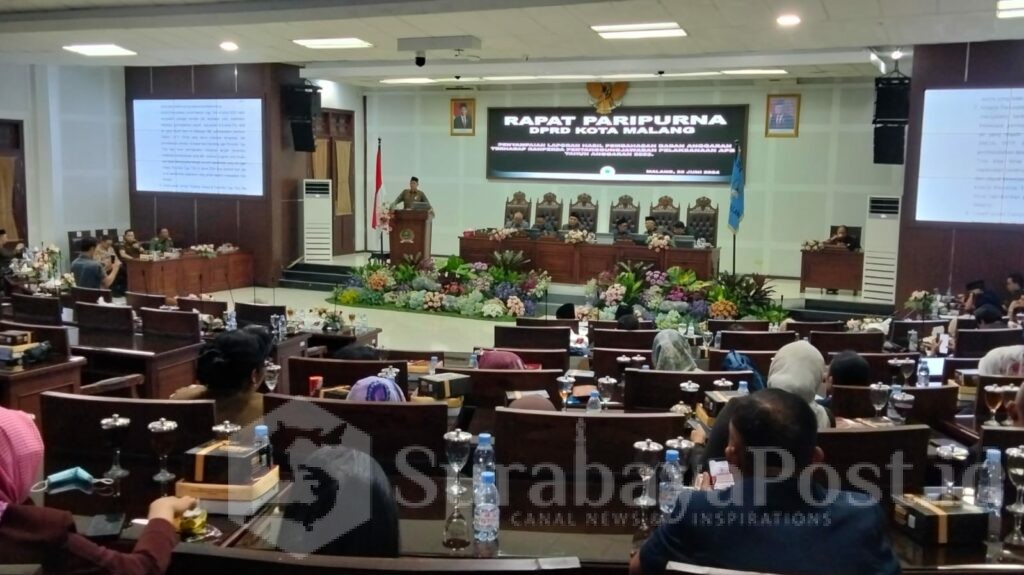 Suasana sidang paripurna DPRD Kota Malang