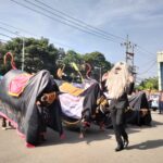 Kesenian Bantengan Meriahkan Hari Bhayangkara ke-78 di Polresta Malang Kota, Senin (01/07/2024)