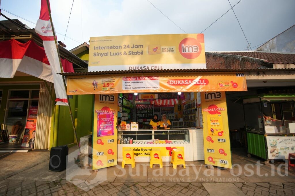 IM3 hadir lebih banyak hingga tingkat kecamatan. Didukung ribuan outlet dan mitra IM3. (Dok.IM3)