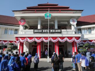 Pimpin apel perdana, Pj Wali Kota Malang, Iwan Kurniawan mengajak ASN bersinergi dan berinovasi. (Sumber Prokompim)