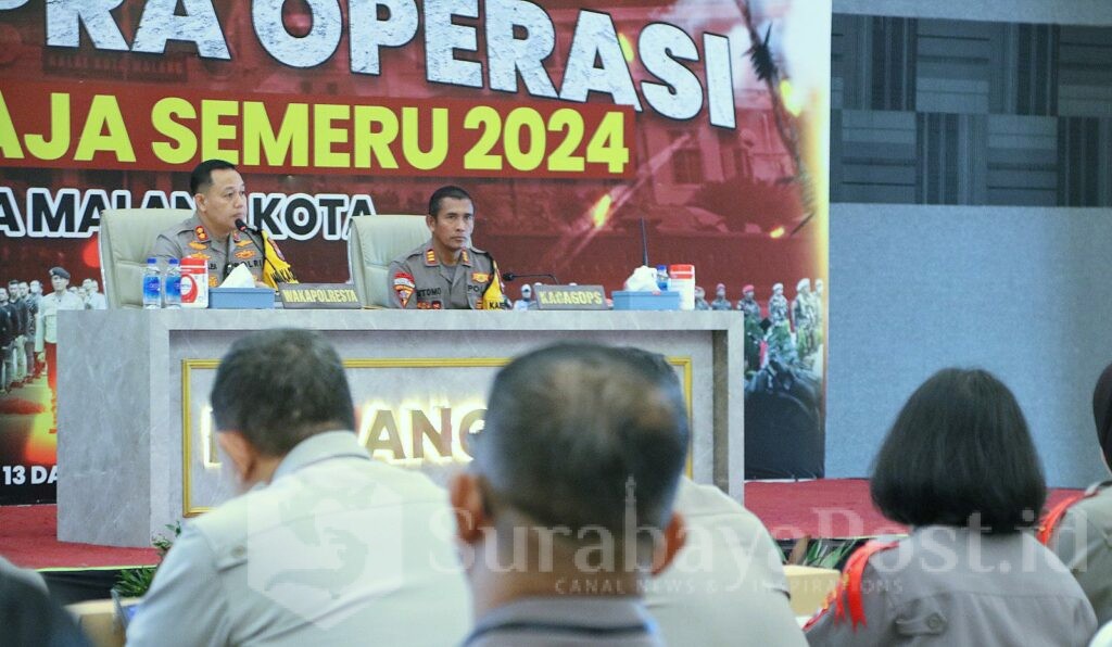 Waka Polresta Malang Kota, AKBP Adhitya Panji Anom memimpin jalannya Lat Pra Ops Mantaap Praja Semeru 2024