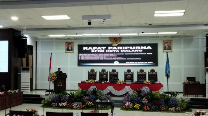 PARIPURNA: Pengesahan Ranperda Perubahan Anggaran Pendapatan Belanja Daerah (APBD) Kota Malang tahun 2024