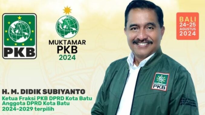 Ketua Fraksi PKB DPRD Kota Batu, H.Didik Subiyanto (Ist)