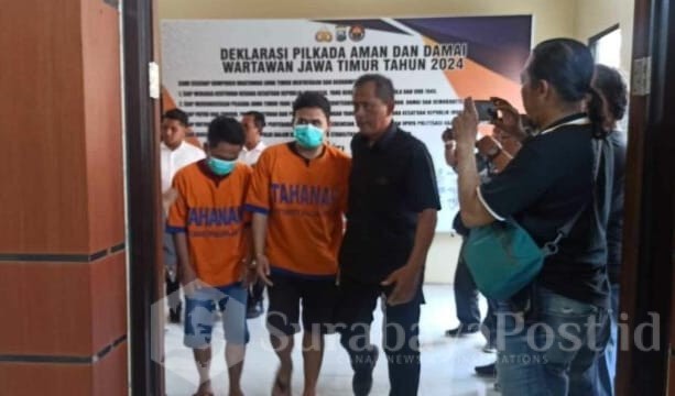 Inilah kedua pelaku curanmor asal Lumajang yang diringkus tim Jatantras Polda Jatim (ist)