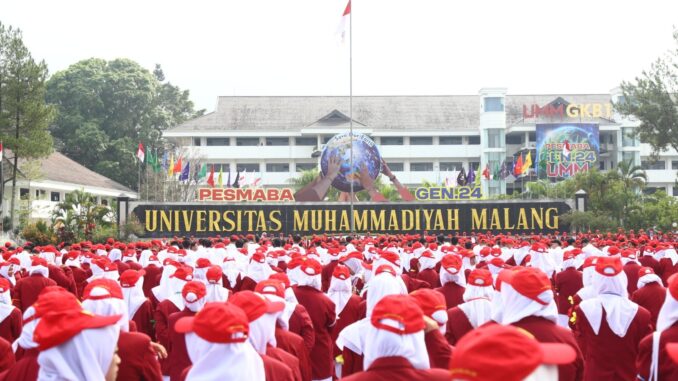 Pengenalan Studi Mahasiswa Baru (Pesmaba) Universitas Muhammadiyah Malang (UMM), Selasa 10 September 2024. (Sumber Humas UMM)