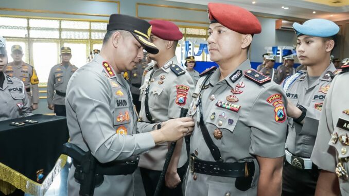 Serah terima jabatan Kasat Reskrim dan Kasatlantas Lantas dipimpin oleh Kapolresta Malang Kota, Kombes Pol Budi Hermanto, Jumat 20 September 2024. (ist)