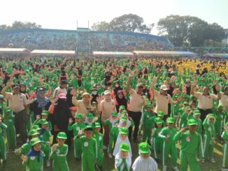 Ribuan anak TK dan PAUD meriahkan gelaran HAN 2024 Disdikbud Kota Malang, di Stadion Gajayana Malang, Jawa Timur, Sabtu (21/09/2024)