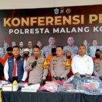 Kapolresta Malang Kota, Kombes Pol Budi Hermanto saat menggelar konferensi pers hasil ungkap selama kurun dua bulan, Senin (23/09/2024)