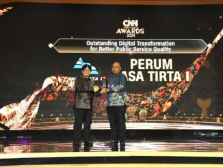 Terbaik, PJT I Raih Penghargaan Outstanding Digital Transformation for Better Public Service Quality. (Sumber Humas PJT I)