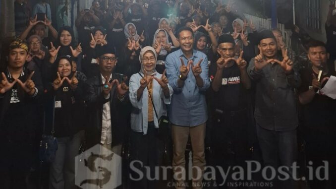 Relawan dari Kecamatan Blimbing resmi memberikan dukungan kepada Paslon Wali Kota dan Wakil Wali Kota Malang Wahyu Hidayat-Ali Muthohirin (WALI) di Pilkada Kota Malang. (ist)