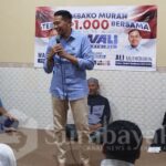 Calon Wali Kota Malang nomor urut 1, Wahyu Hidayat menyapa emak - emak di kelompok pengajian di wilayah RT 9 RW 7 Kelurahan Sukoraharjo Kecamatan Klojen, Kota Malang Jawa Timur. (ist)