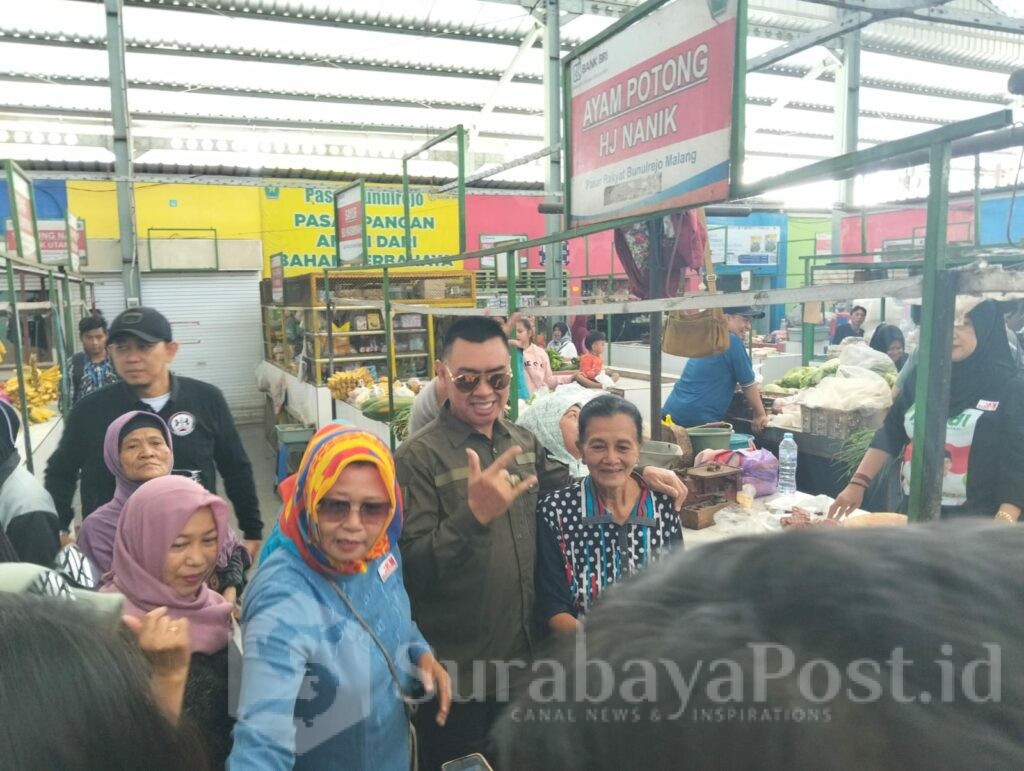 Pedagang pasar Bunul kompak memilih Abah Anton dan Dimyati Ayatullah untuk memimpin Kota Malang