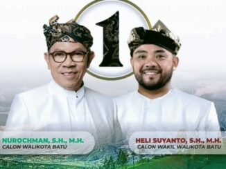 Paslon Walikota dan Wakil Walikota Batu nomor urut 1, Nurochman dan Heli Suyanto (Ist)