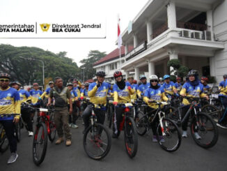 Gempur Rokok Ilegal, Pemkot Malang Gelar Olahraga Bersepeda Sekaligus Peringati Hantaru Nasional 2024. (Sumber Prokompim)