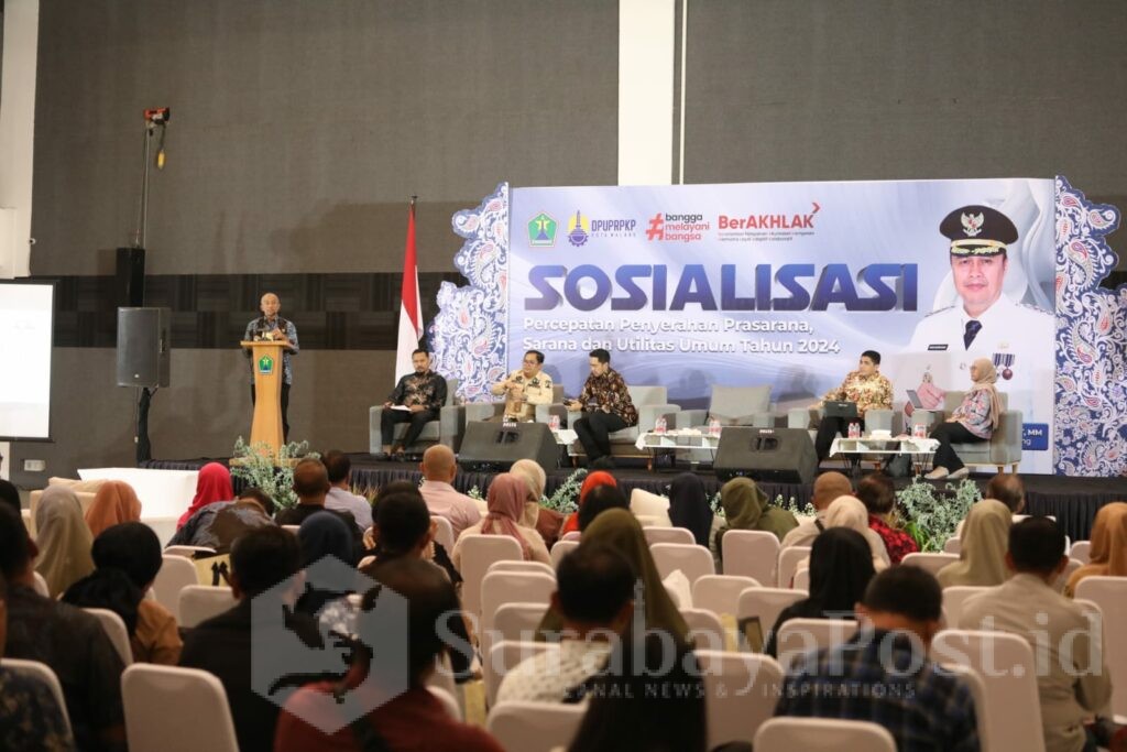 Sosialisasi Percepatan Penyerahan Prasrana, Sarana dan Utiljtas dari Pengembang kepada Pemerintah Kota Malang, di Malang Creative Center, Kamis 7 November 2024. (Sumber Prokompim)