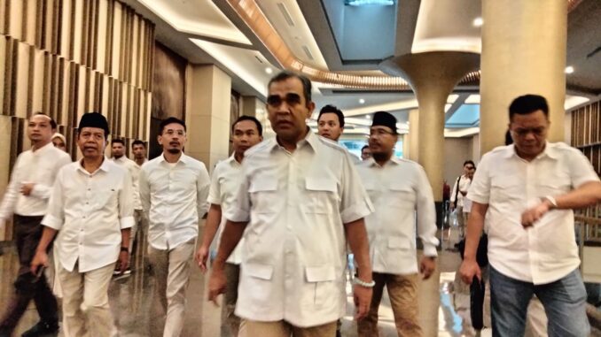 Hadir di Malang, Sekjen Gerindra, Ahmad Muzani menginginkan Paslon Wahyu Hidayat - Ali Muthohirin nenang di Pilkada, Kamis (21/11/2024)