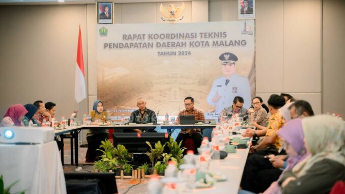 Pj. Walikota Iwan Kurniawan minta perangkat daerah optimalkan potensi PAD Kota Malang. (Sumber Prokompim)