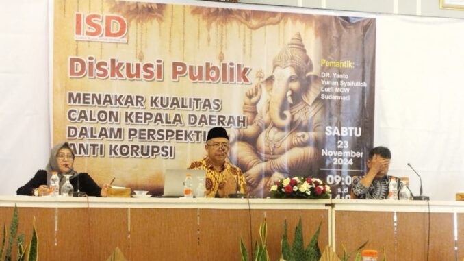 Peringati Hari Anti Korupsi, ISD Gelar Diskusi Publik "Menakar Kualitas Calon Kepala Daerah Dalam Perspektif Anti Korupsi" Sabtu 23 November 2024