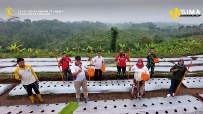 Siapkan Komoditi Batu di SAE L'SIMA, Lapas Kelas I Malang Bersinergi Dengan Kecamatan Ngajum. (Sumber ig L'SIMA)