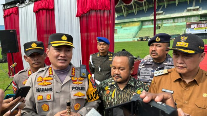 Kombes Pol Nanang Haryono memberikan keterangan kepada wartawan usai apel gelar pasukan pengamanan Pilkada, Selasa (26/11)2024)