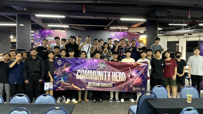 Turnamen Mobile Legends & Nonton Bareng Wildcard oleh Community Hero Surabaya. (ist)