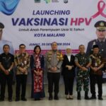 Polresta Malang Kota Bersama Dinkes Gelar Vaksin HPV Pertama di Jatim. (Sumber Humas Polresta)