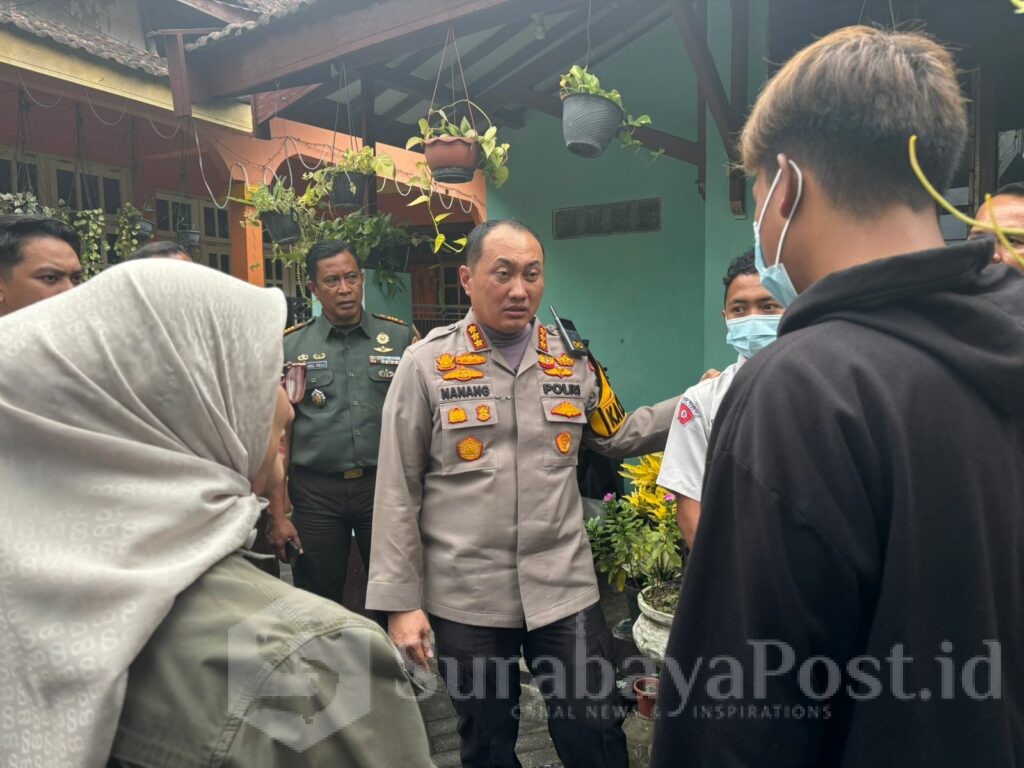 Kedatangan Kombes Pol Nanang didampingi Kasatreskrim M Sholeh, Kadisos P3AP2KB Kota Malang Donny Sandito serta perwakilan Dinas P3AK Jatim dan jajaran TNI