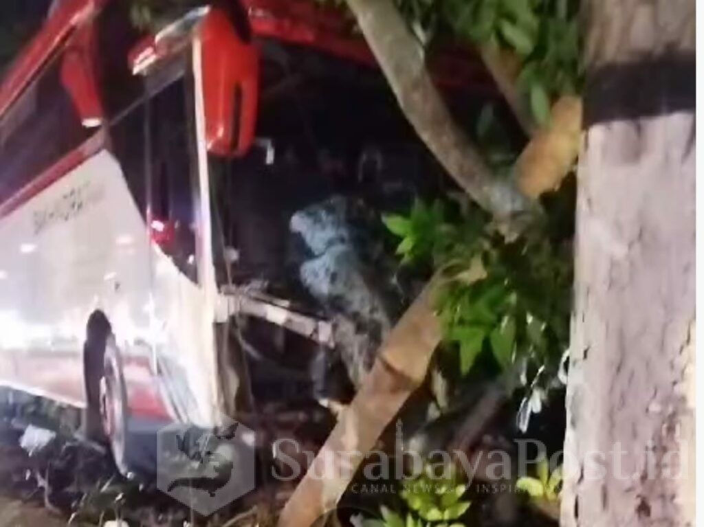 Kondisi Bus naas penyebab kecelakaan maut di Kota Batu