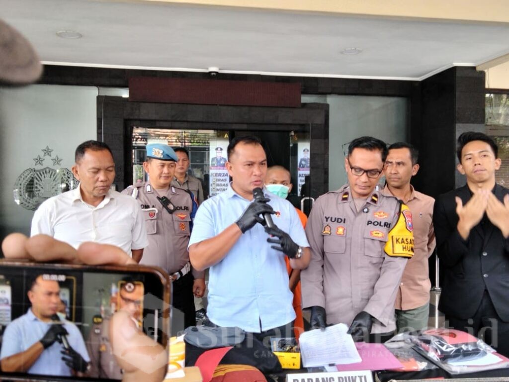 Kasatreskrim Polresta Malang Kota, Kompol M Sholeh mengungkapkan hasil penangkapan sindikat Curanmor