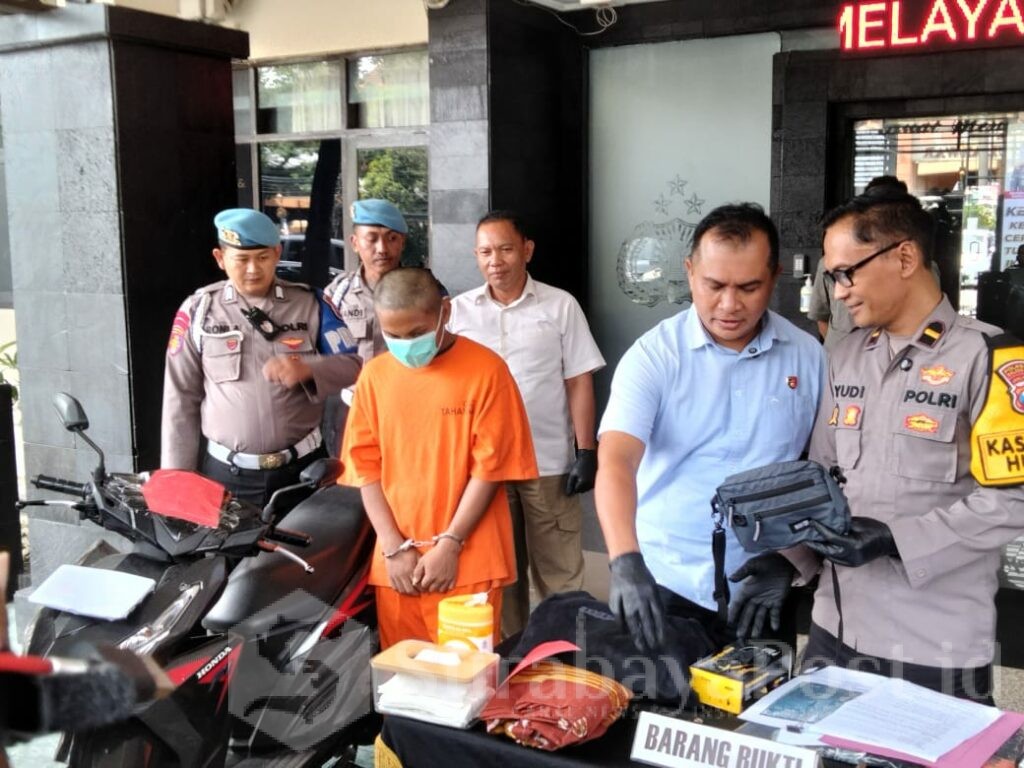 Inilah tampang pelaku sindikat Curanmor yang berhasil diamankan Tim Resmob Polresta Malang Kota