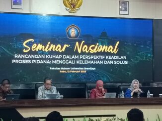 Seminar Nasional yang digelar Fakultas Hukum Universitas Brawijaya, Rabu (12/02/2025).