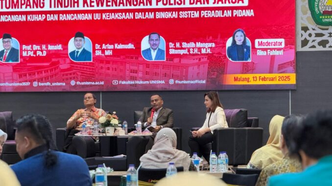 Seminar Nasional, Dekan FH Unisma Kritisi UU Kejaksaan dan Rancangan KUHAP. (ist)