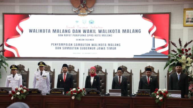 Ketua DPRD Amithya Ratnanggani Tegaskan Sinergi Usai Sertijab Walikota dan Wakil Walikota, Minggu (2/3/2025)