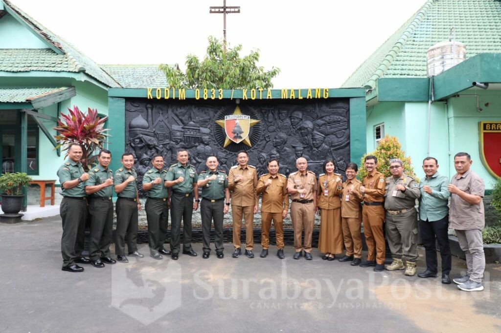 Pada kunjungan keempatnya, Walikota dan Wakil Walikota Silaturahmi ke Kodim 0833/Kota Malang. (Sumber Prokompim)