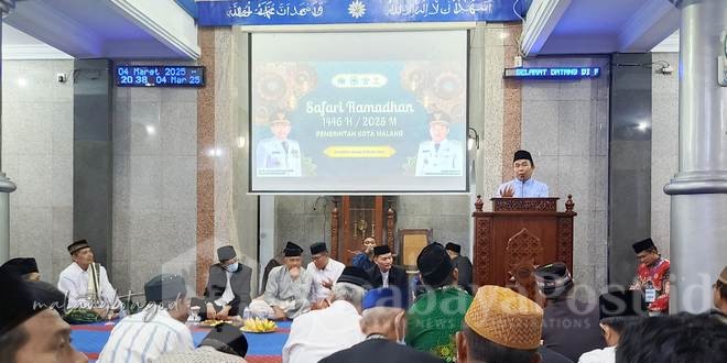 Wakil Walikota Ali Muthohirin Safari Ramadan Hari Kedua di Masjid Assalam Arjosari. (Sumber Pemkot Malang)