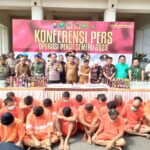 Walikota Wahyu Hidayat Apresiasi Hasil Ungkap Polresta Malang Kota Dalam Operasi Pekat Semeru 2025, Selasa (11/03/2025).