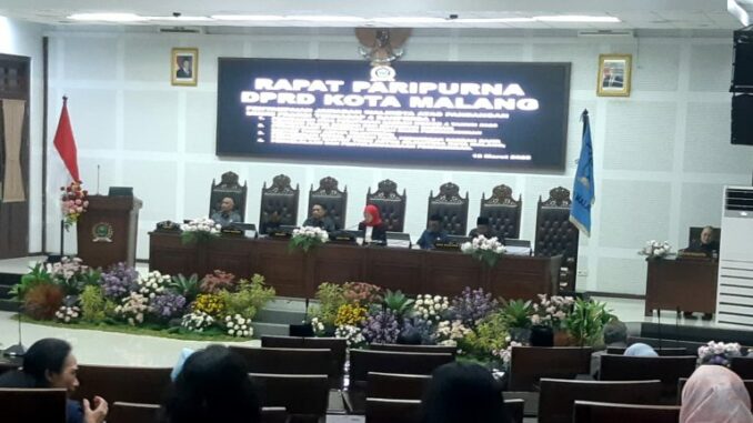 Rapat paripurna dengan agenda jawaban Walikota terkait 4 Ranperda, Rabu (12/03/2025)