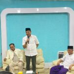 Walikota Malang, Wahyu Hidayat memberikan sambutan dalam acara buka bersama bareng rumah sedekah Nahdlatul Ulama, Sabtu 22 Maret 2025. (ist).