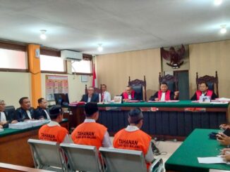 JPU Tuntut Delapan Terdakwa Kasus Pabrik Narkoba di Kota Malang Hukuman Seumur Hidup dan Mati, Senin (14/04/2025).