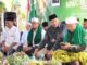 Wali Kota Malang, Wahyu Hidayat saat menghadiri Halalbihalal yang digelar MWC NU Blimbing, Minggu (27/04/2025).